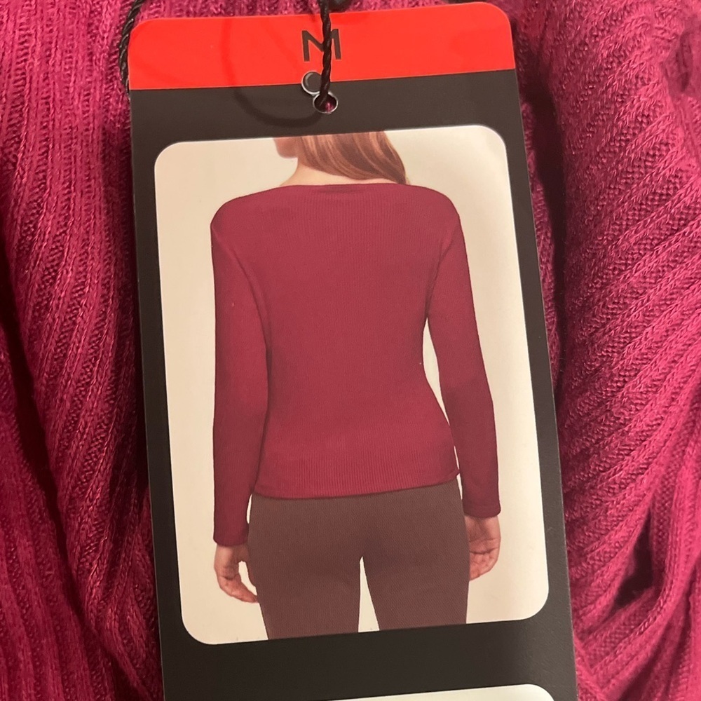 Banana Republic boatneck ribbed long sleeve shirt - Picture 2 of 2